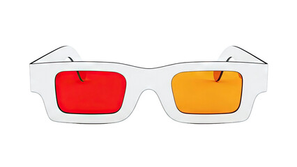 Anaglyph 3D Glasses with Red and Orange Lenses