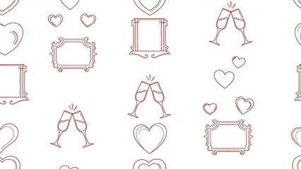 Romantic elements collection for valentine's day celebration