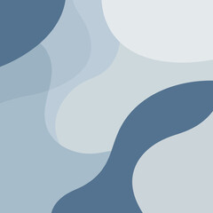 Abstract fluid shapes in cool blue and gray tones.