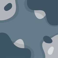 Abstract organic shapes in muted blue and grey tones.