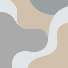 Abstract Organic Shapes in Neutral Tones Background.