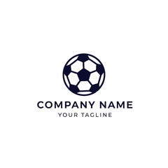 Obraz premium Minimalist Soccer Ball Logo Design for Sports Company Branding.