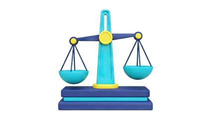 3D Stylized Scales of Justice