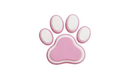 Pink Paw Print Icon