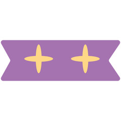 Fototapeta premium Purple plus sign banner with yellow symbols ideal for educational content, labels, and playful children’s digital illustrations.