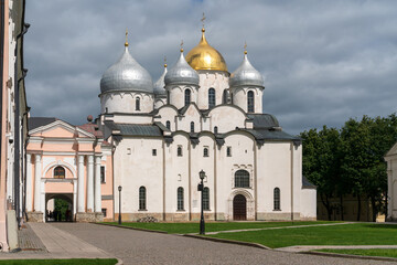 St. Sophia Cathedral of the Novgorod Kremlin on a sunny summer day, Veliky Novgorod, Russia