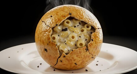 Truffle mac & cheese sphere