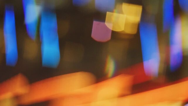 blurred lights trails in the casino city of macau