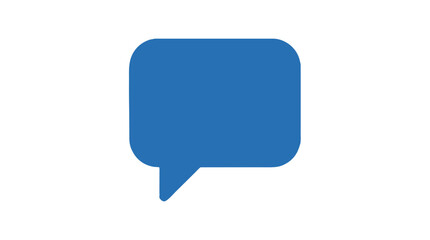 Fototapeta premium Modern Blue Speech Bubble Icon for Communication and Chat