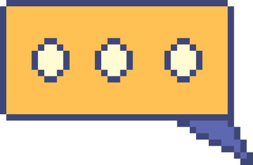 Obraz premium Pixel Art Speech Bubble Icon