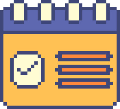 Pixel Art Schedule Icon