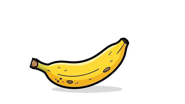 Yellow Banana Peel On White Background Illustration Simple Food