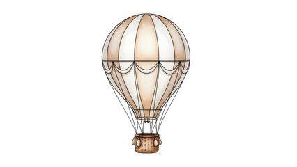 Naklejka premium Decorative hot air balloon with intricate design isolated on transparent background