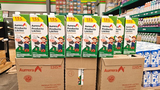 Huauchinango, Puebla, Mexico - Dec 26, 2025: Bodega Aurrera, a Mexican chain of discount stores and supermarkets owned by Walmart, offers low prices with the image of Mama Lucha