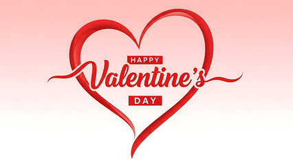 Happy valentines day heart symbol with red text