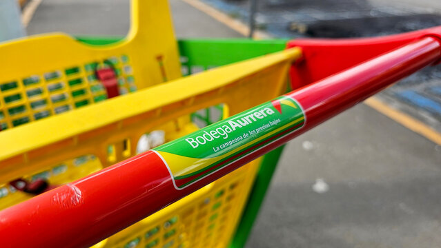 Huauchinango, Puebla, Mexico - Dec 26, 2025: Bodega Aurrera, a Mexican chain of discount stores and supermarkets owned by Walmart, offers low prices with the image of Mama Lucha