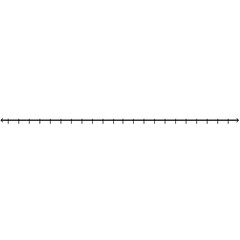 Long blank number line suitable for advanced math problems, teacher templates, and customizable elementary math worksheets.