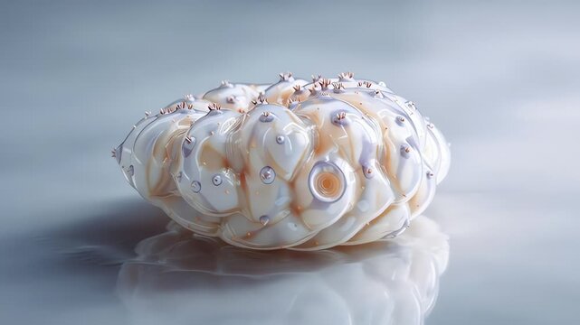 Macro protozoa visualisasi ilmiah 3D rendering biologi