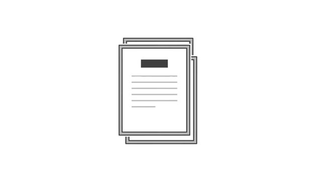 Simple Document Illustration with Lines and Rectangle.