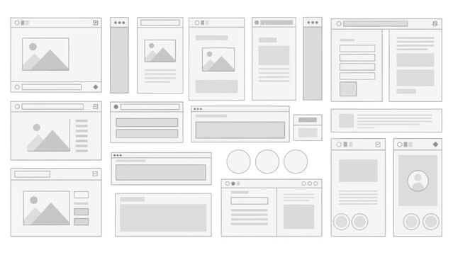 Wireframe Templates for Web and Mobile Design.