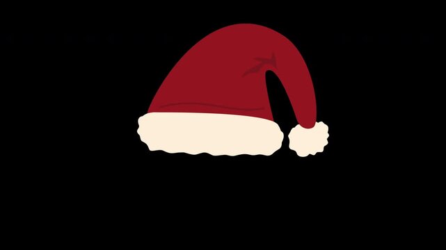 swinging red Christmas hat