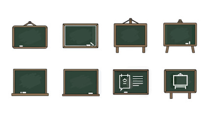 Collection of Diverse Chalkboard Icons and Designs