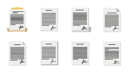 Document Icons with Signature Collection