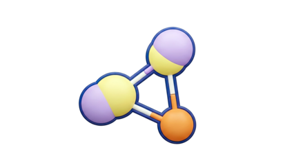 Abstract 3D Molecule Model