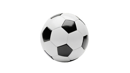 Classic Black and White Soccer Ball Isolated on White Background