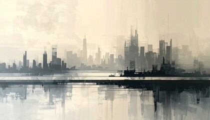 Panoramic sunset skyline of the old town in Gdansk and Stockholm featuring a historic cityscape view with architecture reflecting over the water at dusk