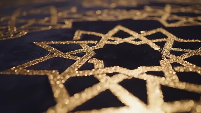 Luxurious Gold Pattern on Black Background.
