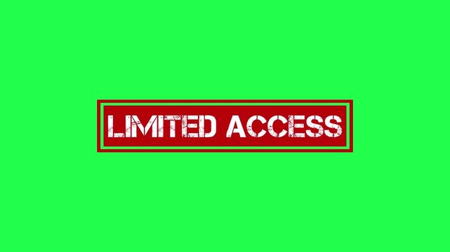 Limited access warning text animation for restricted availability message