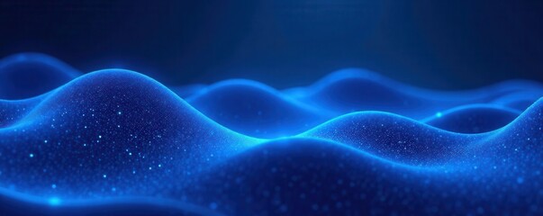 Fototapeta premium Abstract blue wavy lines, futuristic tech background Minimalist vector design , vector background, digital art