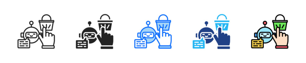 Purchase Bot Icon Set Multiple Style Collection