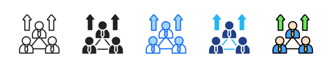 Stakeholder Value Icon Set Multiple Style Collection