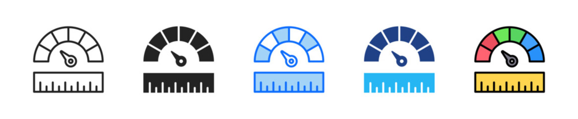 Performance Index Icon Set Multiple Style Collection