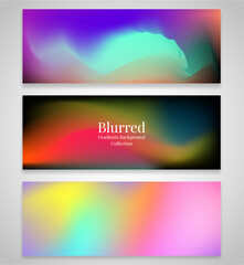 Fototapeta premium Abstract Blurred Gradient Background Set for Modern Design
