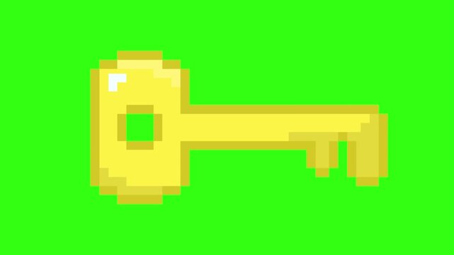 Yellow key Lego animation on green screen