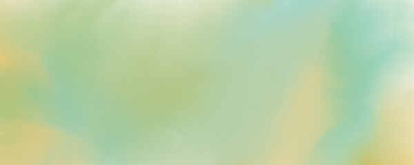 Obraz premium Abstract soft green and yellow watercolor brush strokes painting background, artistic wash effect