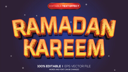 3d text effect Ramadan Kareem theme