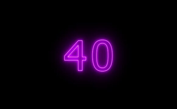 A 45 seconds countdown timer decreasing sequentially from 45 &rarr; 44 &rarr; 43 &hellip; &rarr; 1. The numbers are bold, clear, and often animated with glowing, flashing, or fading effects for a cinematic