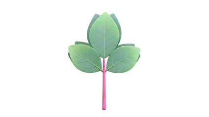 Stylized Tree with Green Leaves