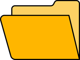 Yellow Desktop Folder Icon for Data Storage