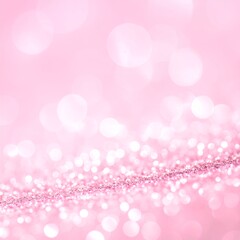 Delicate Pink Bokeh Background with Sparkling Glitter Accents.