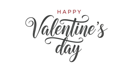A beautiful valentine s day script typography design with the word happy and a dark silhouette