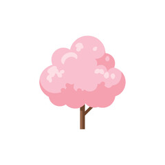 Cute Sakura Tree Illustration