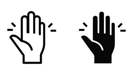 Fototapeta premium High five gesture icon set