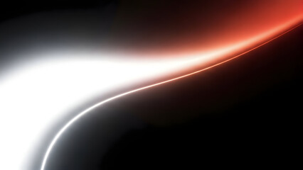 Cosmic eclipse with vibrant red and white light