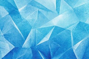 Abstract Mosaic Background with Geometric Shapes and Shades of Blue Light and Dark Textures in a Modern Low Poly Design