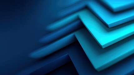 Fototapeta premium Abstract Blue Background with Layered Geometric Shapes in Various Shades, Ideal for Technology, Presentation, or Modern Design Concepts